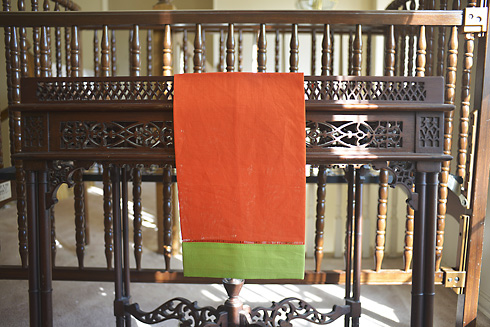 Multicolor Hemstitch Guest Towel Scarlet Ibis & Macaw Green